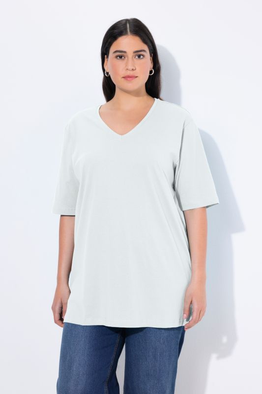 T-shirt coupe Relaxed Fit, décolleté en V et manches courtes