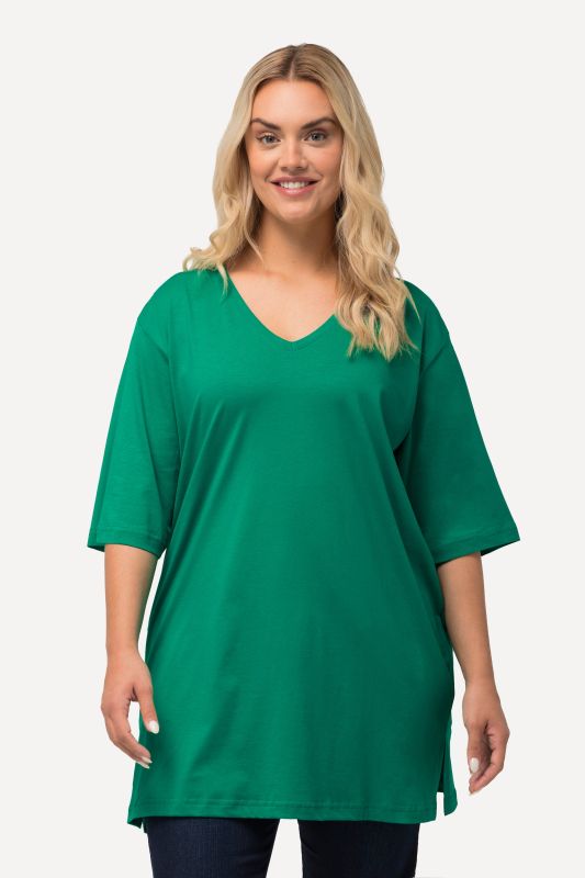 T-shirt coupe Relaxed Fit, décolleté en V et manches courtes