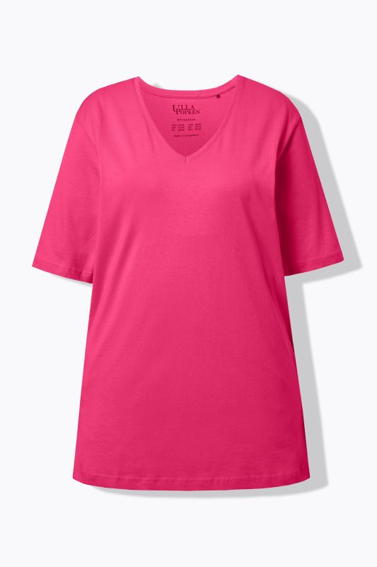 T-shirt coupe Relaxed Fit, décolleté en V et manches courtes