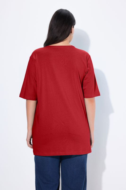 T-shirt coupe Relaxed Fit, décolleté en V et manches courtes