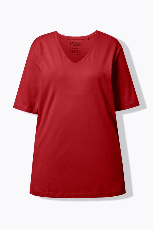 T-shirt coupe Relaxed Fit, décolleté en V et manches courtes