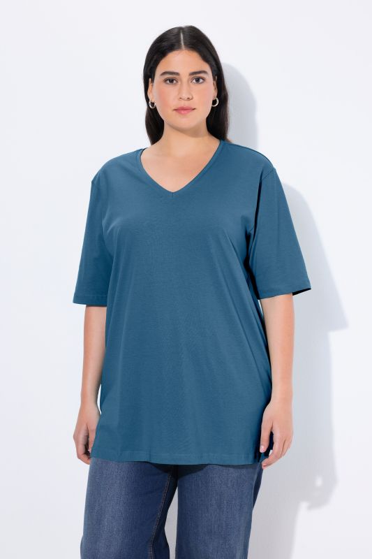T-shirt coupe Relaxed Fit, décolleté en V et manches courtes