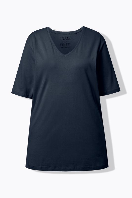 T-shirt coupe Relaxed Fit, décolleté en V et manches courtes