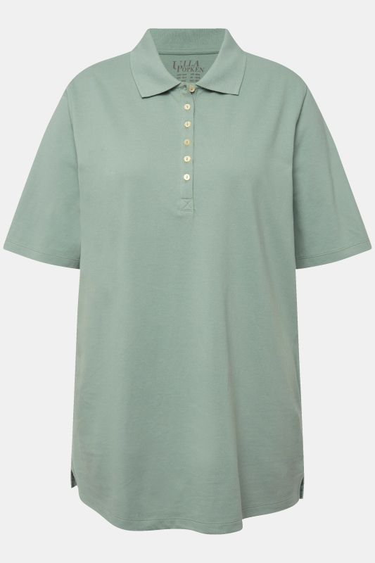 Polo en maille piquée. Patte de boutonnage en velours. Manches courtes
