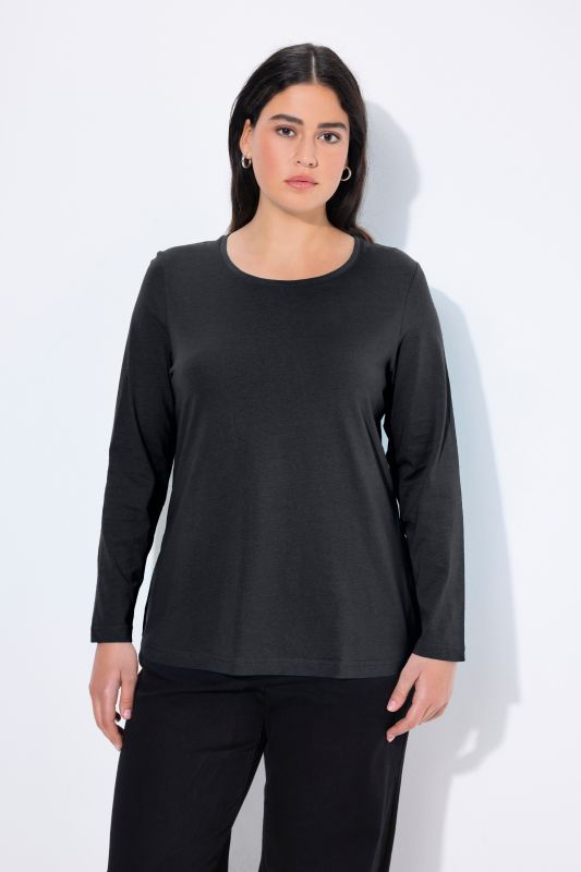 T-shirt Slim Fit, décolleté rond et manches longues