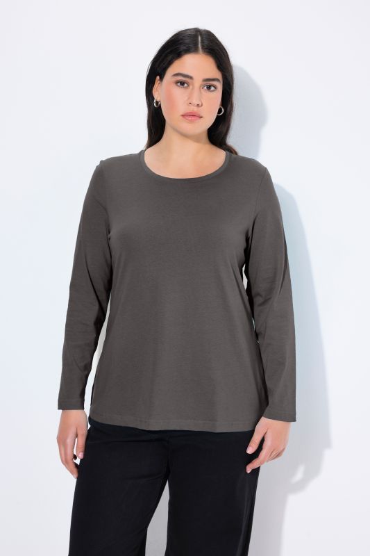 T-shirt Slim Fit, décolleté rond et manches longues