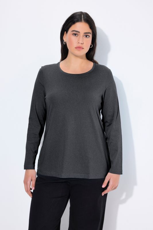 T-shirt Slim Fit, décolleté rond et manches longues