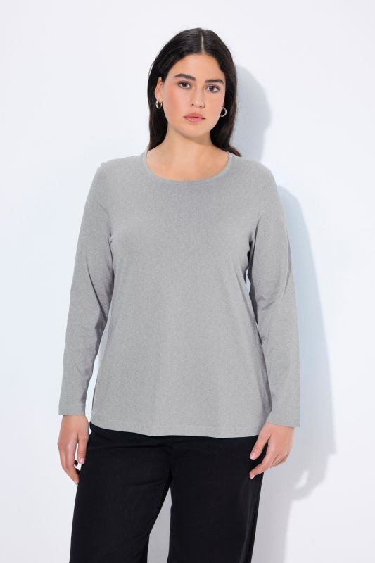 T-shirt Slim Fit, décolleté rond et manches longues