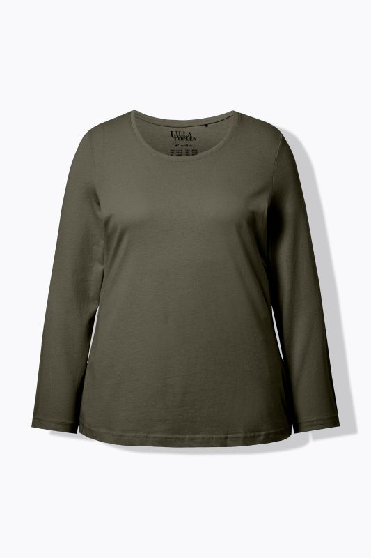 T-shirt Slim Fit, décolleté rond et manches longues