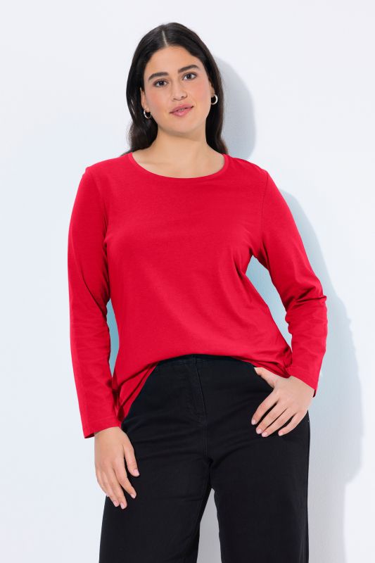 T-shirt Slim Fit, décolleté rond et manches longues