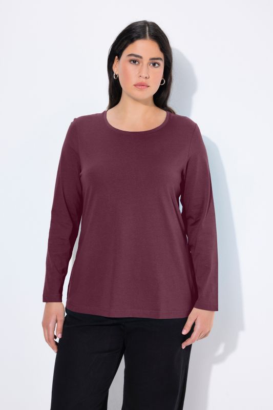 T-shirt Slim Fit, décolleté rond et manches longues