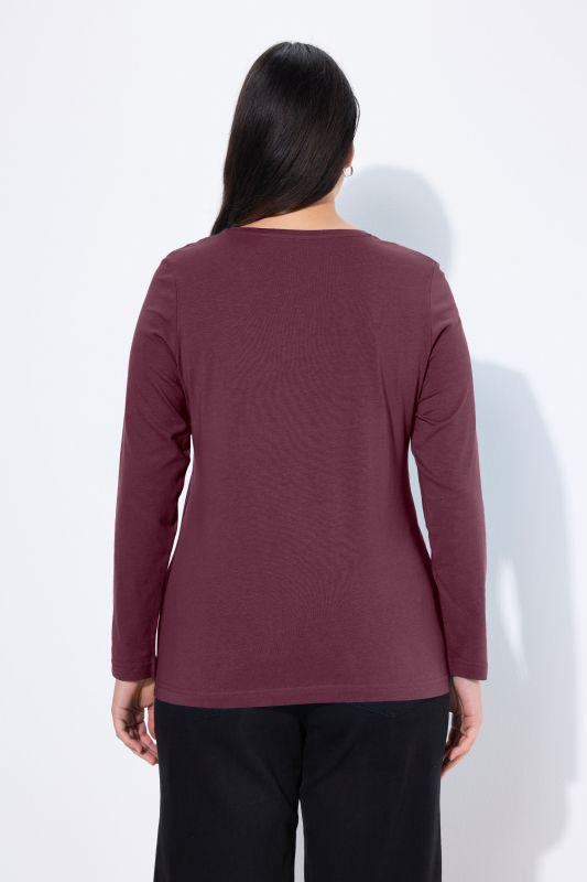 T-shirt Slim Fit, décolleté rond et manches longues