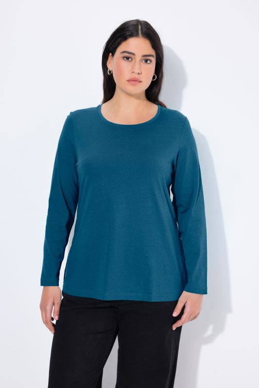 T-shirt Slim Fit, décolleté rond et manches longues