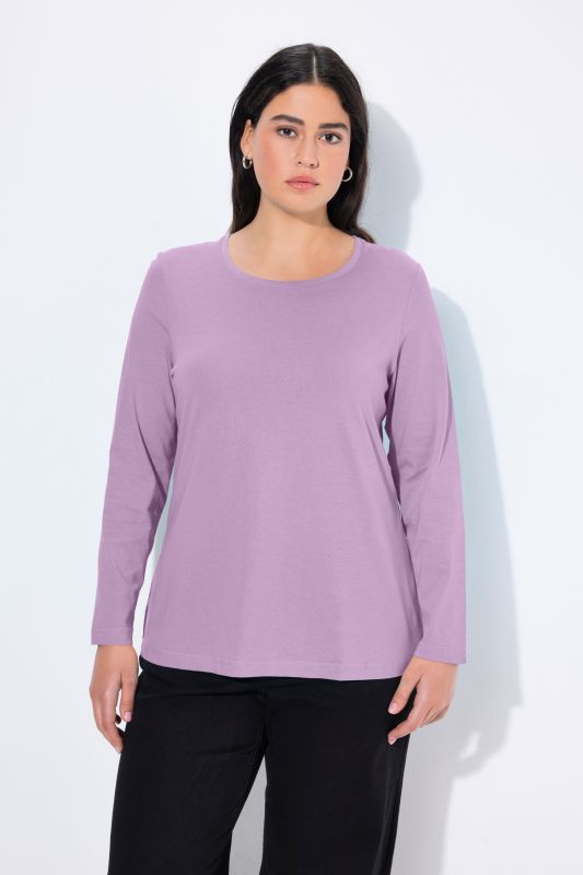 T-shirt Slim Fit, décolleté rond et manches longues