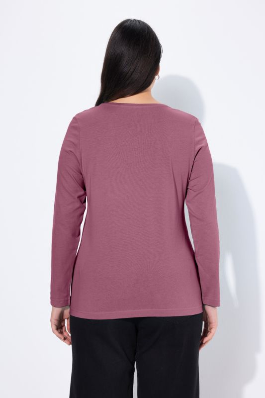 T-shirt Slim Fit, décolleté rond et manches longues