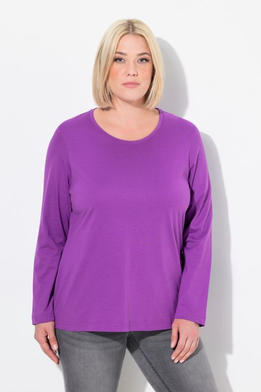T-shirt Slim Fit, décolleté rond et manches longues
