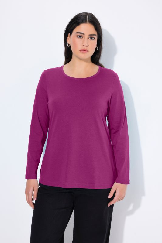T-shirt Slim Fit, décolleté rond et manches longues