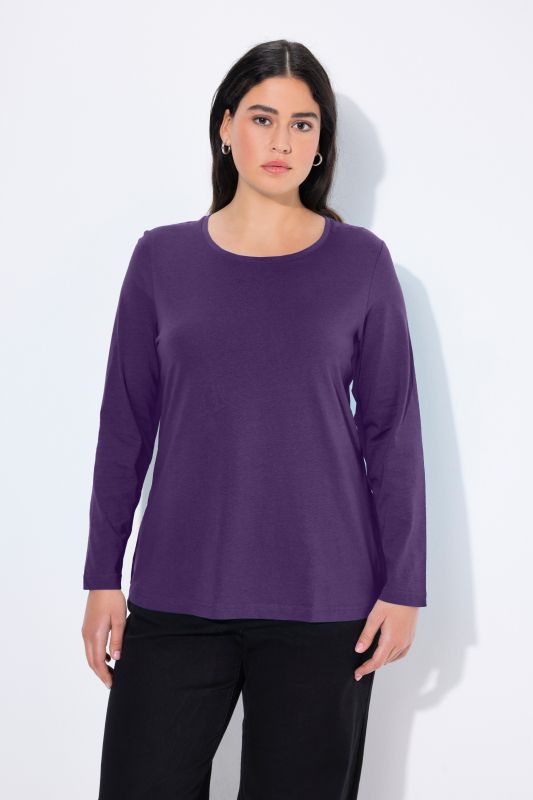 T-shirt Slim Fit, décolleté rond et manches longues
