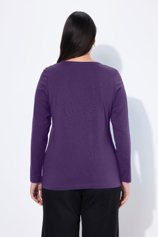 T-shirt Slim Fit, décolleté rond et manches longues