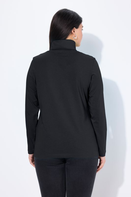 T-shirt col roulé et manches longues, coupe Slim Fit