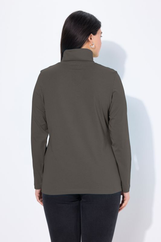 T-shirt col roulé et manches longues, coupe Slim Fit
