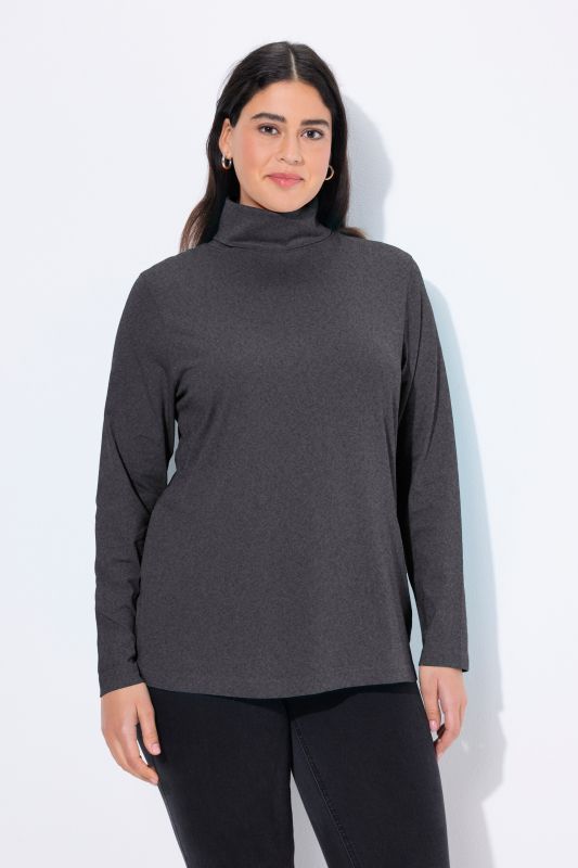T-shirt col roulé et manches longues, coupe Slim Fit