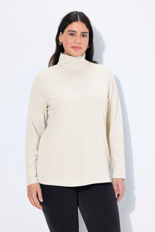 T-shirt col roulé et manches longues, coupe Slim Fit