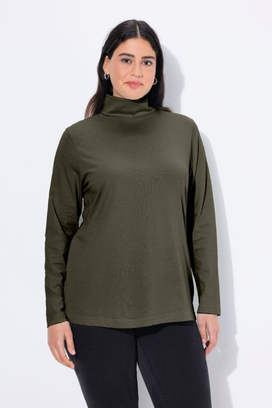 T-shirt col roulé et manches longues, coupe Slim Fit