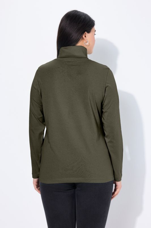 T-shirt col roulé et manches longues, coupe Slim Fit