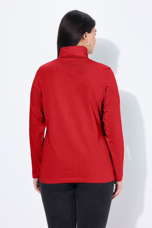 T-shirt col roulé et manches longues, coupe Slim Fit
