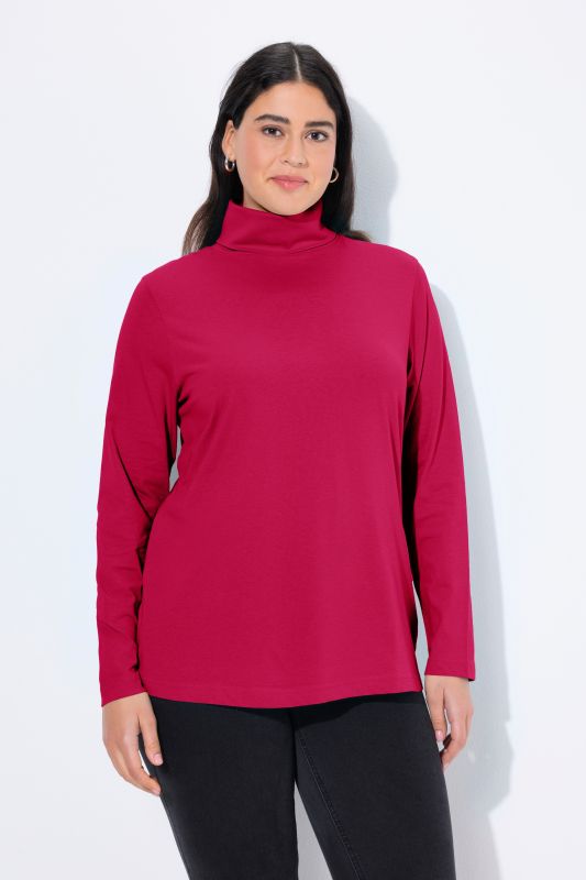 T-shirt col roulé et manches longues, coupe Slim Fit