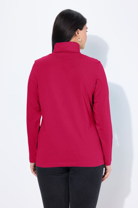 T-shirt col roulé et manches longues, coupe Slim Fit