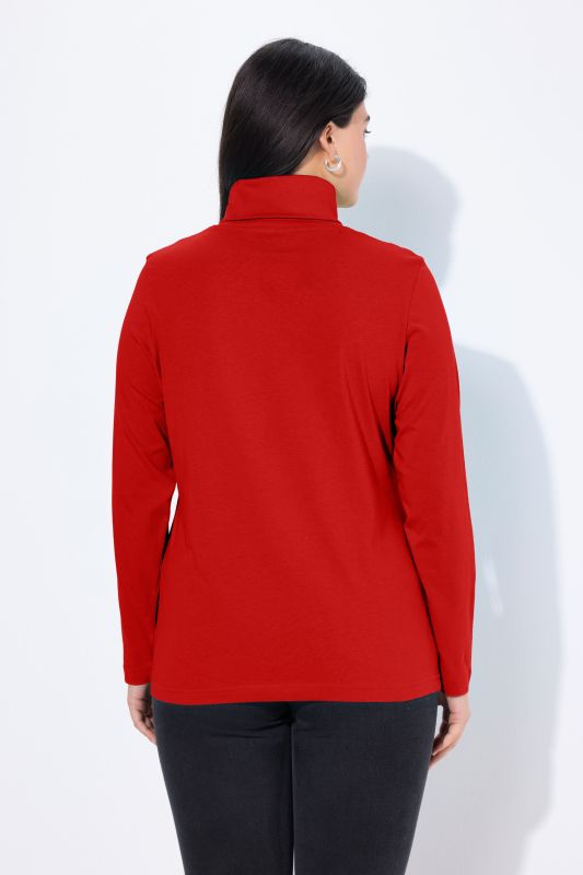 T-shirt col roulé et manches longues, coupe Slim Fit