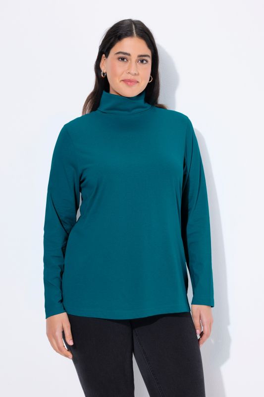 T-shirt col roulé et manches longues, coupe Slim Fit
