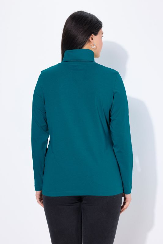 T-shirt col roulé et manches longues, coupe Slim Fit