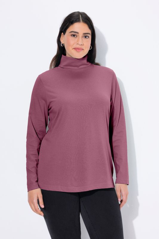 T-shirt col roulé et manches longues, coupe Slim Fit