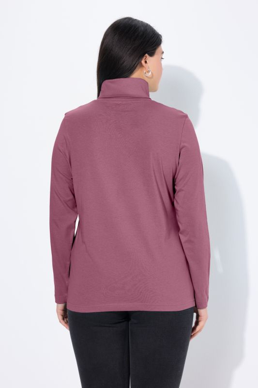 T-shirt col roulé et manches longues, coupe Slim Fit