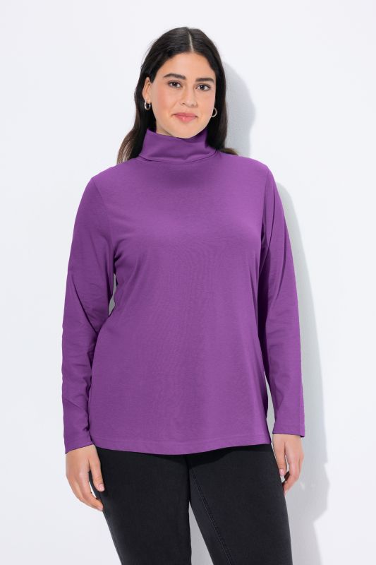 T-shirt col roulé et manches longues, coupe Slim Fit