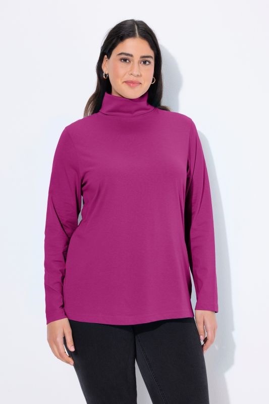 T-shirt col roulé et manches longues, coupe Slim Fit