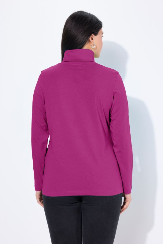 T-shirt col roulé et manches longues, coupe Slim Fit