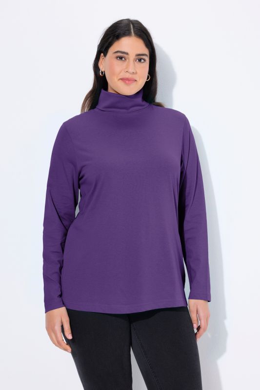 T-shirt col roulé et manches longues, coupe Slim Fit