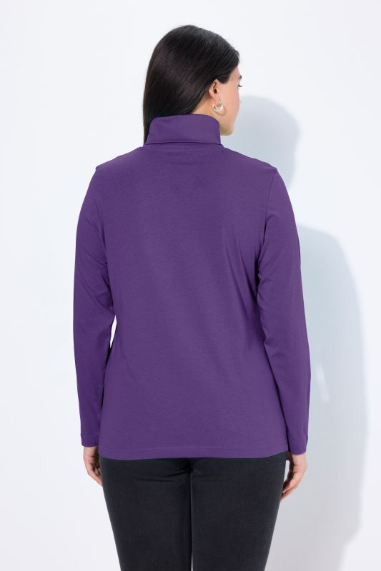 T-shirt col roulé et manches longues, coupe Slim Fit
