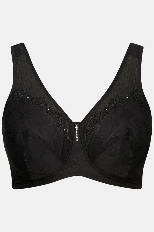 Soutien-gorge de maintien, sans armatures, dentelle - bonnet C-G
