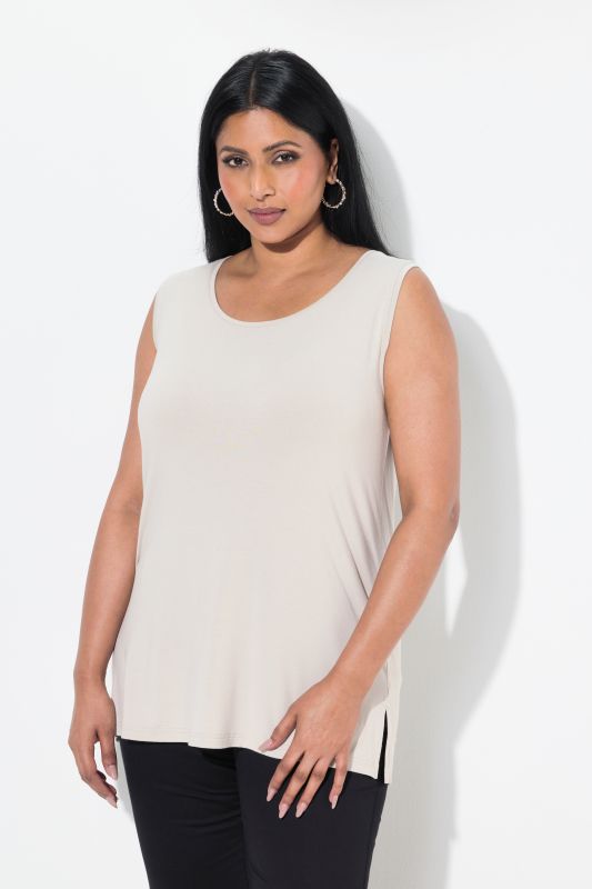 Débardeur stretch, coupe Classic Fit, bretelles larges et décolleté rond