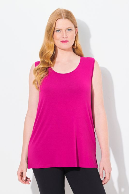 Débardeur stretch, coupe Classic Fit, bretelles larges et décolleté rond
