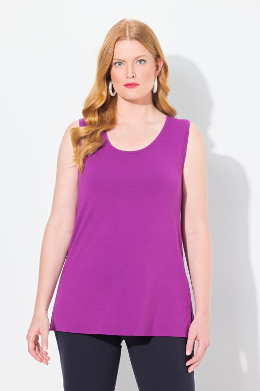 Débardeur stretch, coupe Classic Fit, bretelles larges et décolleté rond