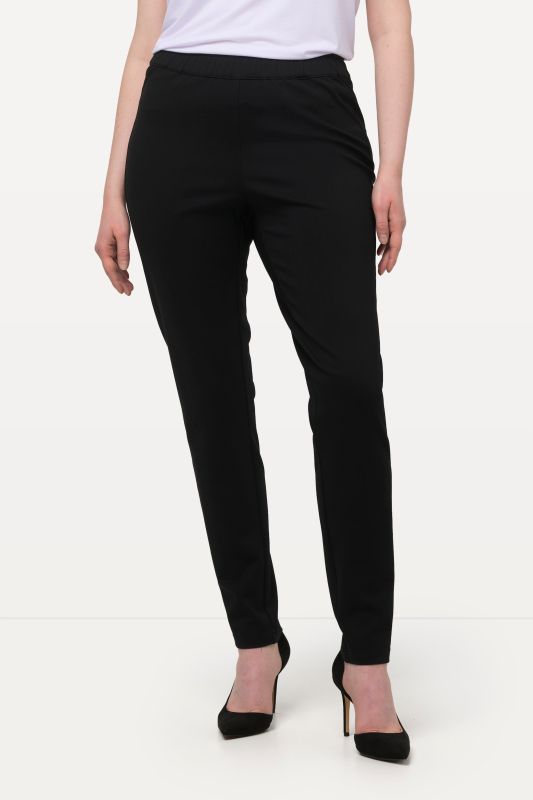 Pantalon Sienna en point de Rome, coupe près du corps et taille élastique