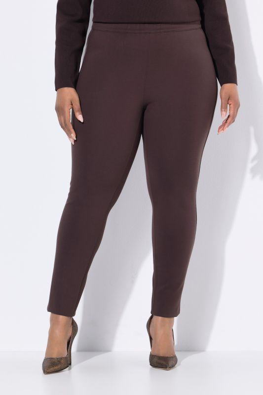 Pantalon Sienna en point de Rome, coupe près du corps et taille élastique