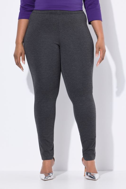 Pantalon Sienna en point de Rome, coupe près du corps et taille élastique