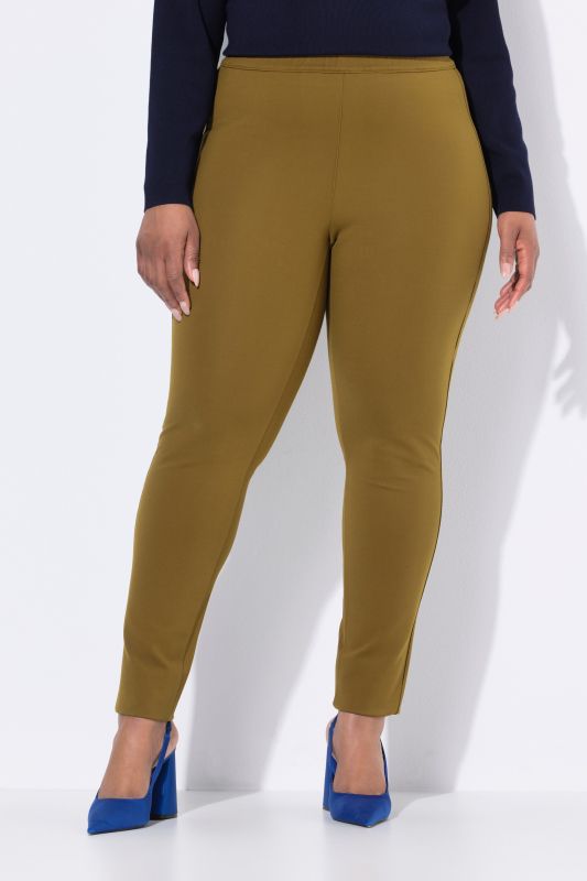 Pantalon Sienna en point de Rome, coupe près du corps et taille élastique